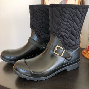 Sperry Top Side Waterproof Rubber Rainboots Black